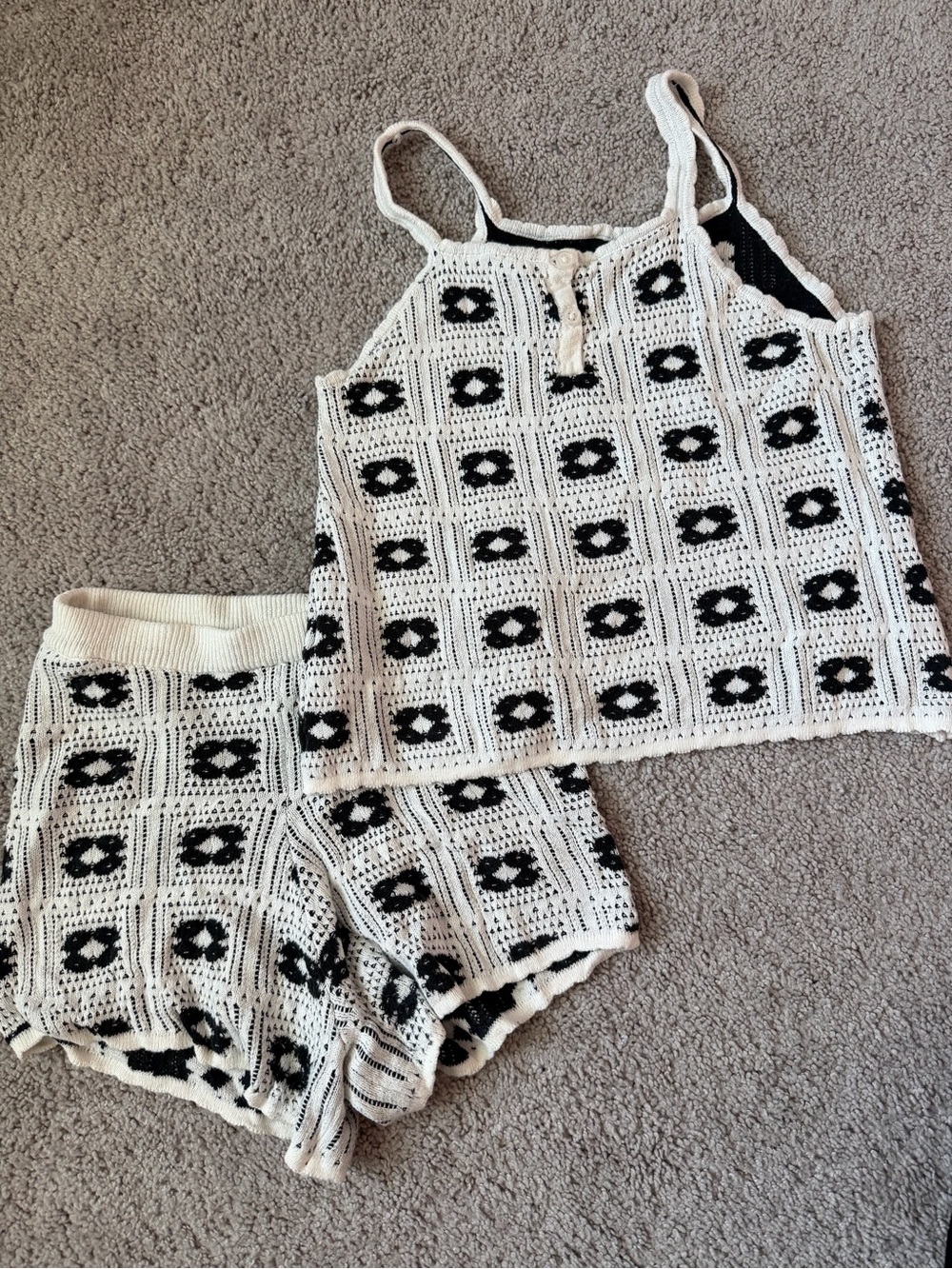 Jessica Simpson Girls Two Piece Knit Short Set Size M 8